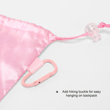 Load image into Gallery viewer, 1PC Pink Dance Shoes Storage Bag With Drawstring And Hiking Buckle Reverse Side Air Mesh Design