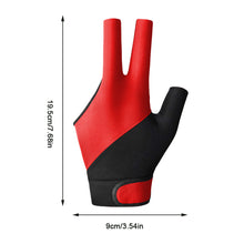 Load image into Gallery viewer, 1PC Professional Three-Finger Billiard Gloves For Left Hand Color Matching Style Non-Slip Breathable Competition Gloves Billiard Supplies