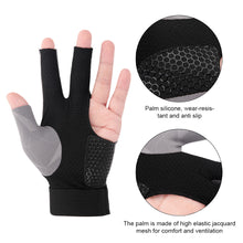 Load image into Gallery viewer, 1PC Professional Three-Finger Billiard Gloves For Left Hand Non-Slip Breathable Snooker Gloves Self-Adhesive Cloth Fixed