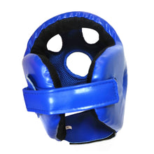 Load image into Gallery viewer, PU Leather Adult Kick Boxing Helmet Men Women Karate Head Guard MMA Kick boxing Fight Training Head Protection Full-face Head Gear