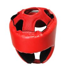 Load image into Gallery viewer, PU Leather Adult Kick Boxing Helmet Men Women Karate Head Guard MMA Kick boxing Fight Training Head Protection Full-face Head Gear