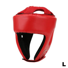 Load image into Gallery viewer, PU Leather Adult Kick Boxing Helmet Men Women Karate Head Guard MMA Kick boxing Fight Training Head Protection Full-face Head Gear