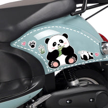 Load image into Gallery viewer, Creative Motorcycle Electric Bike Helmet Decal Waterproof Lovely Pandas Night Sign Sticker Exterior Accessories