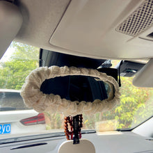Load image into Gallery viewer, Car Plush Lumbar Headrest Belt Cover Rear Mirror Protector Cover Winter Warm Cushion Head Neck Pillow Tissue Box Girls Decoration Accessories