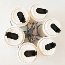 Load image into Gallery viewer, Party Portable Folding Cup Holder Rotating Six Cup Coffee Cup Holder KTV Portable Cocktail Holder Milk Tea Cup Holder