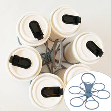 Load image into Gallery viewer, Party Portable Folding Cup Holder Rotating Six Cup Coffee Cup Holder KTV Portable Cocktail Holder Milk Tea Cup Holder