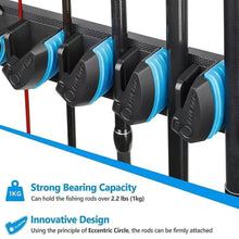 Load image into Gallery viewer, ABS Fishing Rod Holders Fishing Rod Storage Display Rack Pendant Wall Mounted Nine in One Fishing Outdoor