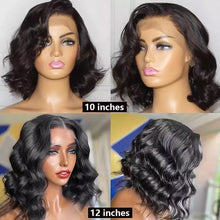 Load image into Gallery viewer, Lace Front Human Hair Wig Front Lace Curly Hair Long Curly Hair Black Curly Hair Full Wig Cover Body Wave Short Bob Wig