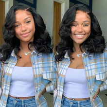 Load image into Gallery viewer, Lace Front Human Hair Wig Front Lace Curly Hair Long Curly Hair Black Curly Hair Full Wig Cover Body Wave Short Bob Wig