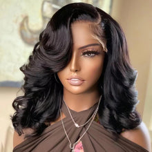 Load image into Gallery viewer, Lace Front Human Hair Wig Front Lace Curly Hair Long Curly Hair Black Curly Hair Full Wig Cover Body Wave Short Bob Wig