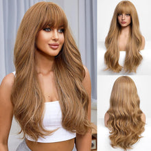 Load image into Gallery viewer, Wave Ombre Black White Cosplay Wigs Heat Resistant Synthetic Wigs Middle Part Natural Lolita Wigs for Women