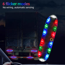 Load image into Gallery viewer, Truck Solar 14 LED Warning Light Night Ride Tail Marker Light Anti-rear Strobe Light for Mortorcycle Car Motorcycle Electric Vehicle Bicycle