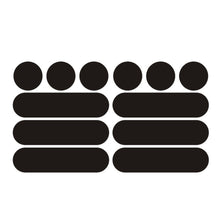 Load image into Gallery viewer, Motorcycle Helmets Invisible Black Reflective Stickers Simple And Effective Reflective Tape Circle and Oval For Helmets Bikes