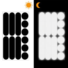 Load image into Gallery viewer, Motorcycle Helmets Invisible Black Reflective Stickers Simple And Effective Reflective Tape Circle and Oval For Helmets Bikes