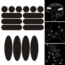 Load image into Gallery viewer, Motorcycle Helmets Invisible Black Reflective Stickers Simple And Effective Reflective Tape Circle and Oval For Helmets Bikes