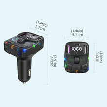 Load image into Gallery viewer, Car Bluetooth 5.3 FM Transmitter Handsfree Charge Radio Modulator MP3 Player with PD15W Super Quick Charge Adapter
