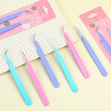 Load image into Gallery viewer, 2pcs Tweezers Creative Macaroon Color Clip for DIY Decroative Journal Diary Scrapbook Sticker Tool Back To School Student Supply