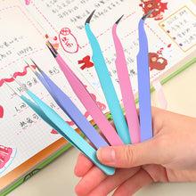 Load image into Gallery viewer, 2pcs Tweezers Creative Macaroon Color Clip for DIY Decroative Journal Diary Scrapbook Sticker Tool Back To School Student Supply