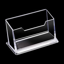 Load image into Gallery viewer, Transparent Business Card Holder Acrylic Display Stand Box Desk Storage Shelf Plastic Desktop Place Card Holder Office Supplies