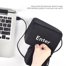 Load image into Gallery viewer, USB Enter Key Vent Pillow Soft Computer Button Return Key For Offices Decompression Pillow Stress Relief Toy Enter Huge Button