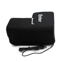 Load image into Gallery viewer, USB Enter Key Vent Pillow Soft Computer Button Return Key For Offices Decompression Pillow Stress Relief Toy Enter Huge Button