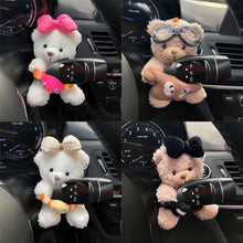 Load image into Gallery viewer, Car Windshield Wiper Turn Signal Switch Ornaments Decorations Plush Doll Bear Auto Interior Decoration Accessories Home Desk Ornament