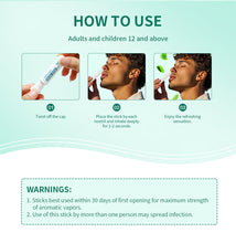 Load image into Gallery viewer, Inhaler Nasal Stick Lipstick-sized Snorting Refreshing Energy Stick Improving Nasal Congestion Mild Portable Nasal Inhaler