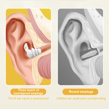 Load image into Gallery viewer, Three-layer Silicone Noise Reduction Earplugs Soft Comfortable Anti-noise Soundproof Reusable Washable Sleeping Mute Earplugs