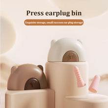 Load image into Gallery viewer, Earplugs Press Storage Box Soft Comfortable Noise Reduction Soundproof Earplugs Lightweight Portable Earplugs Press Box