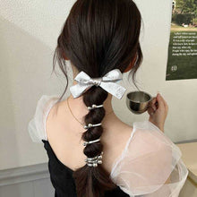 Load image into Gallery viewer, Bowknot Telephone Wire Hair Band Simple Durable Braided Hair Tie Highly Elastic Bubble Braid Headwear Hair Accessories
