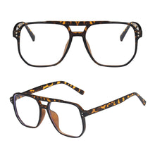 Load image into Gallery viewer, Fashionable Double-beam Blue-light-blocking Glasses Retro Large Frame Glasses Comfortable Versatile Glasses for Women