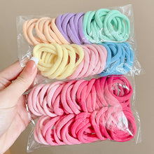 Load image into Gallery viewer, 50pcs/set Colorful Seamless Hair Band Highly Elastic Durable Rubber Band Hair Tie Headwear Hair Accessories for Children