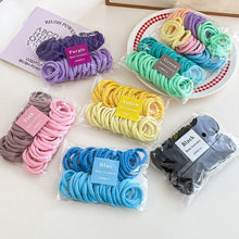 Load image into Gallery viewer, 50pcs/set Colorful Seamless Hair Band Highly Elastic Durable Rubber Band Hair Tie Headwear Hair Accessories for Children