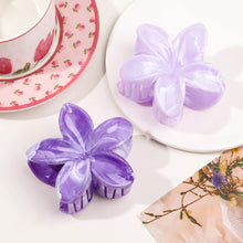 Load image into Gallery viewer, Colorful Flower Marbling Hairpin Hair Claw Clip Creative Plastic Hair Clip Simple Fashionable Headwear Hair Accessories for Women