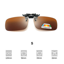 Load image into Gallery viewer, Polarizing Sunglasses Clip UV Protection Lightweight Outdoor Anti Glare Square Sunglasses for Cycling Driving Fishing Hiking
