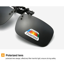 Load image into Gallery viewer, Polarizing Sunglasses Clip UV Protection Lightweight Outdoor Anti Glare Square Sunglasses for Cycling Driving Fishing Hiking