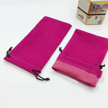 Load image into Gallery viewer, Portable Drawstring Drawstring Glasses Storage Bag Simple Flocking Fabric Glasses Protective Bag Glasses Jewelry Storage