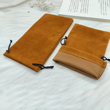 Load image into Gallery viewer, Portable Drawstring Drawstring Glasses Storage Bag Simple Flocking Fabric Glasses Protective Bag Glasses Jewelry Storage