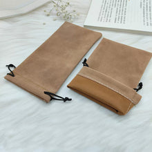 Load image into Gallery viewer, Portable Drawstring Drawstring Glasses Storage Bag Simple Flocking Fabric Glasses Protective Bag Glasses Jewelry Storage