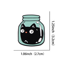 Load image into Gallery viewer, Cartoon Cute Black Cat Brooch Women's Brooch Pin Alloy Multifunctional Decoration Badge Clothing Accessories Backpack Accessories