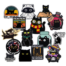 Load image into Gallery viewer, Cartoon Cute Black Cat Brooch Women's Brooch Pin Alloy Multifunctional Decoration Badge Clothing Accessories Backpack Accessories