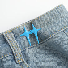 Load image into Gallery viewer, Cross Star Waist Buckle Detachable No-staple No-sew Button Durable Alloy Buckle Skirt Pants DIY Clothing Accessories