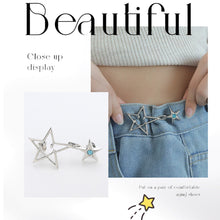 Load image into Gallery viewer, Smiling Pentagram Waist Buckle Detachable No-staple No-sew Button Convenient Alloy Buckle Skirt Pants DIY Clothing Accessories