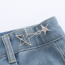 Load image into Gallery viewer, Smiling Pentagram Waist Buckle Detachable No-staple No-sew Button Convenient Alloy Buckle Skirt Pants DIY Clothing Accessories