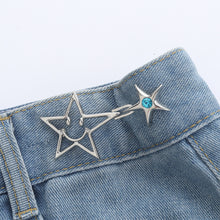 Load image into Gallery viewer, Smiling Pentagram Waist Buckle Detachable No-staple No-sew Button Convenient Alloy Buckle Skirt Pants DIY Clothing Accessories