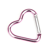 Load image into Gallery viewer, Aluminum Alloy Outdoor Heart Shape Locking Carabiner Keychain Clip Rings Climbing Clips Spring Snap Hook Durable Carabiner