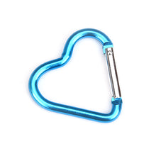 Load image into Gallery viewer, Aluminum Alloy Outdoor Heart Shape Locking Carabiner Keychain Clip Rings Climbing Clips Spring Snap Hook Durable Carabiner