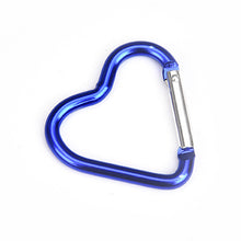 Load image into Gallery viewer, Aluminum Alloy Outdoor Heart Shape Locking Carabiner Keychain Clip Rings Climbing Clips Spring Snap Hook Durable Carabiner