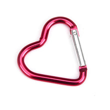 Load image into Gallery viewer, Aluminum Alloy Outdoor Heart Shape Locking Carabiner Keychain Clip Rings Climbing Clips Spring Snap Hook Durable Carabiner