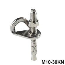 Load image into Gallery viewer, 304 Stainless Steel Rock Climb Anchor Point 25 30 35KN Piton Nut Anchor Bolt Hanger Plate Expansion Nail Caving Belay Rigging